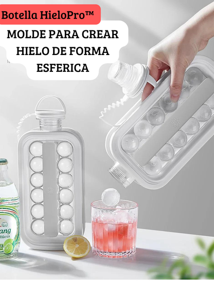 Botella HieloPro™ 2 en 1 / Crea esferas perfectas de hielo para tus bebidas ✨