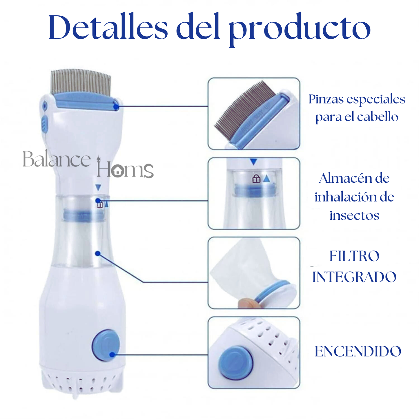 Cepillo removedor de piojos o pulgas eléctrico - Flearremover